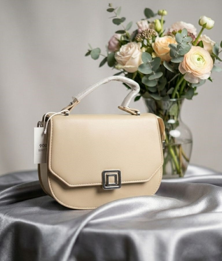 The Aria Top-Handle Crossbody in Creamy Color Ladies Bag