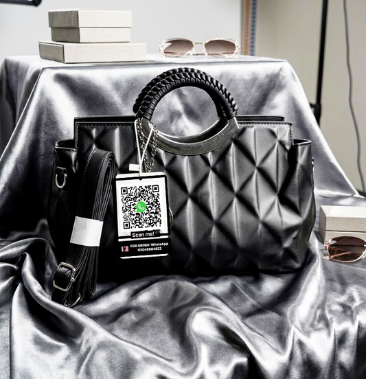 The Midnight Diamond Quilted Satchel