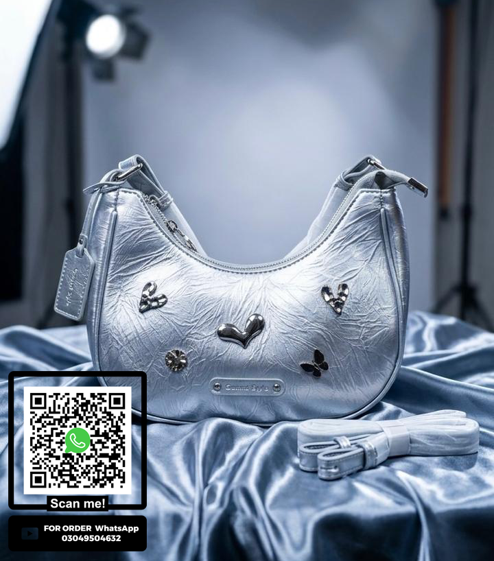 The Stellar Metallic Crescent Bag