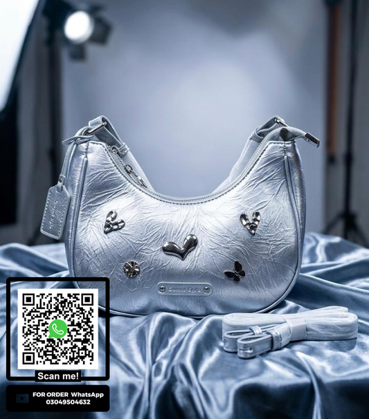 The Stellar Metallic Crescent Bag