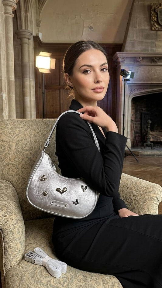 The Stellar Metallic Crescent Bag