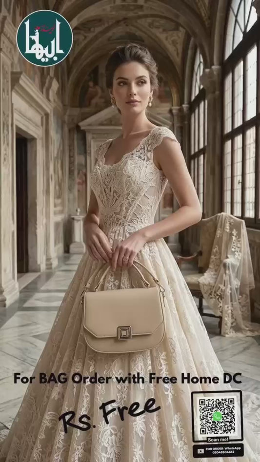 The Aria Top-Handle Crossbody in Creamy Color Ladies Bag